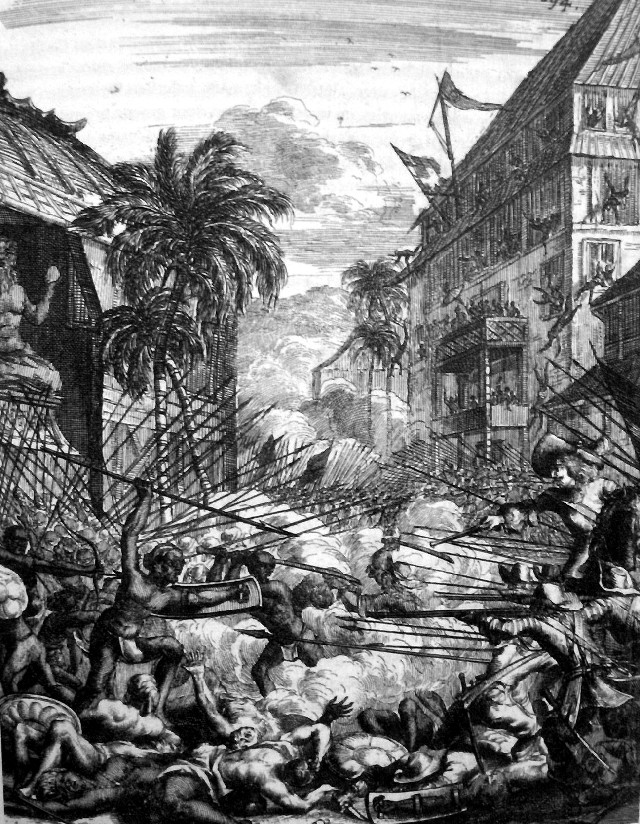 Battle between Nayars and Company forces in old Cochin